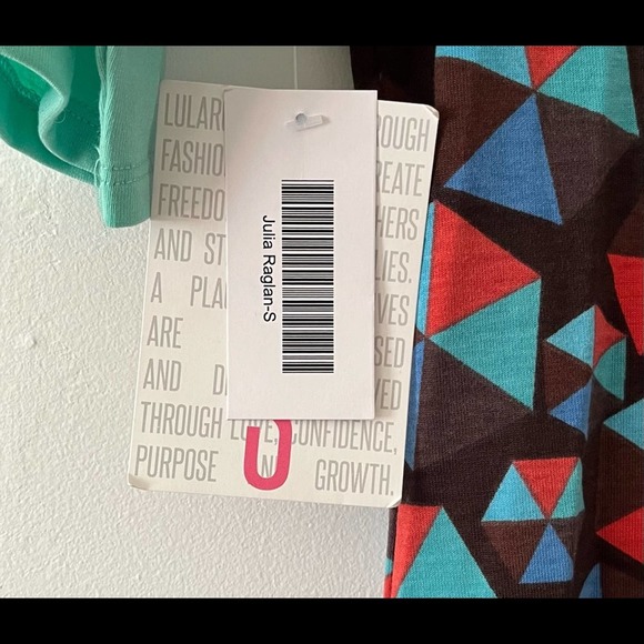 LuLaRoe NWT Julia Raglan Geometric Print Dress Small - Picture 8 of 11